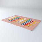 Colorful Ski Illustration and Pattern no 2 Rug Gallery Image 3