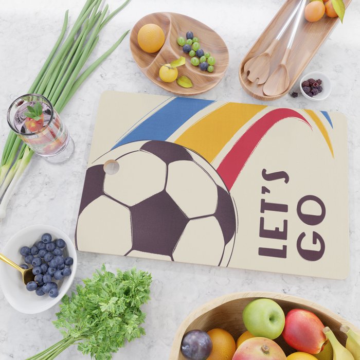 Let's Go - Soccer Illustration Cutting Board Gallery Image 2