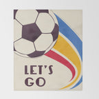 Let's Go - Soccer Illustration Throw Blanket Gallery Image 2