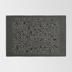Black and White Geometric Abstract Artwork Rug Gallery Image 2