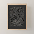 Black and White Geometric Abstract Artwork Mini Art Print Gallery Image 1
