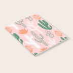 Retro hand drawn cactus plant pattern Notebook Gallery Image 2