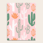 Retro hand drawn cactus plant pattern Notebook Gallery Image 4