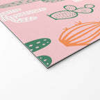 Retro hand drawn cactus plant pattern Welcome Mat Gallery Image 2