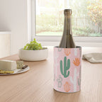 Retro hand drawn cactus plant pattern Wine Chiller Gallery Image 4