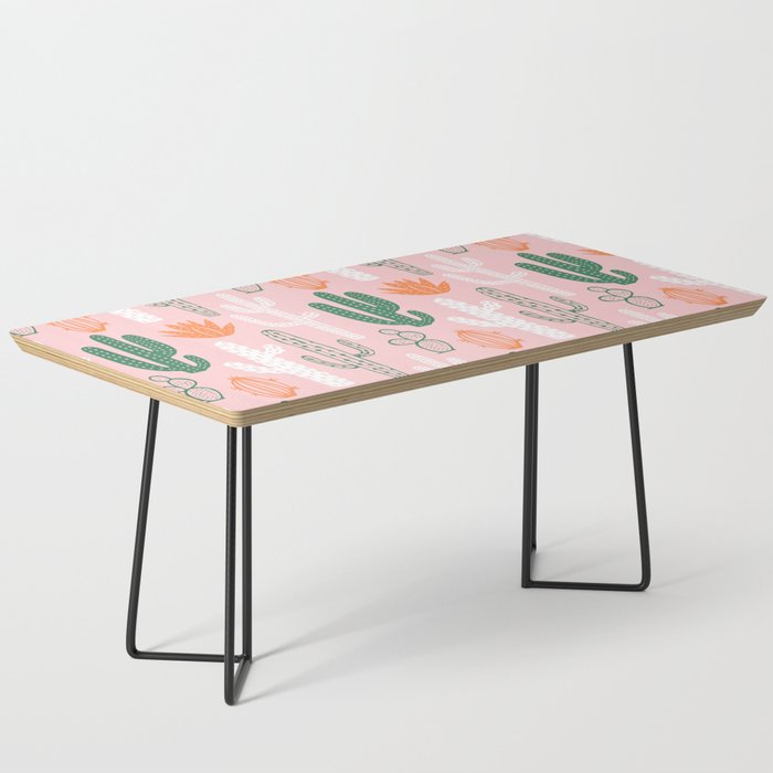 Retro hand drawn cactus plant pattern Coffee Table Gallery Image 1