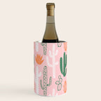 Retro hand drawn cactus plant pattern Wine Chiller Gallery Image 3