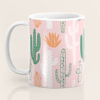 Retro hand drawn cactus plant pattern Coffee Mug Gallery Image 3