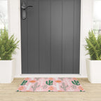 Retro hand drawn cactus plant pattern Welcome Mat Gallery Image 3