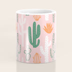 Retro hand drawn cactus plant pattern Coffee Mug Gallery Image 4