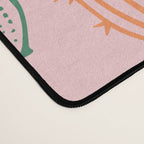 Retro hand drawn cactus plant pattern Desk Mat Gallery Image 4