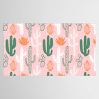 Retro hand drawn cactus plant pattern Tablecloth Gallery Image 2