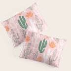Retro hand drawn cactus plant pattern Pillow Sham Gallery Image 3