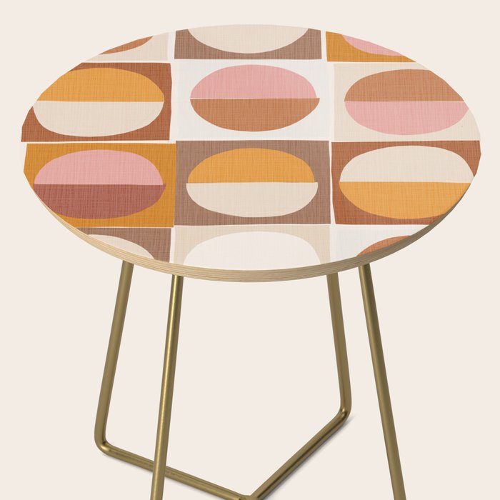 Minimal abstract sun and moon collage Side Table Gallery Image 2