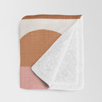Minimal abstract sun and moon collage Throw Blanket Gallery Image 3