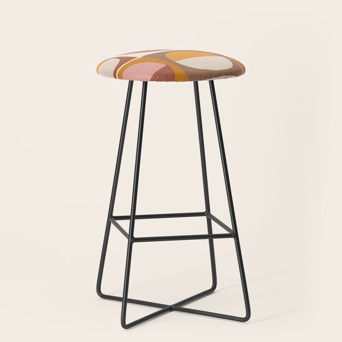 Minimal abstract sun and moon collage Stool Gallery Image 1