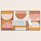 Minimal abstract sun and moon collage Desk Mat Gallery Image 1