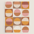 Minimal abstract sun and moon collage Jigsaw Puzzle Gallery Image 1