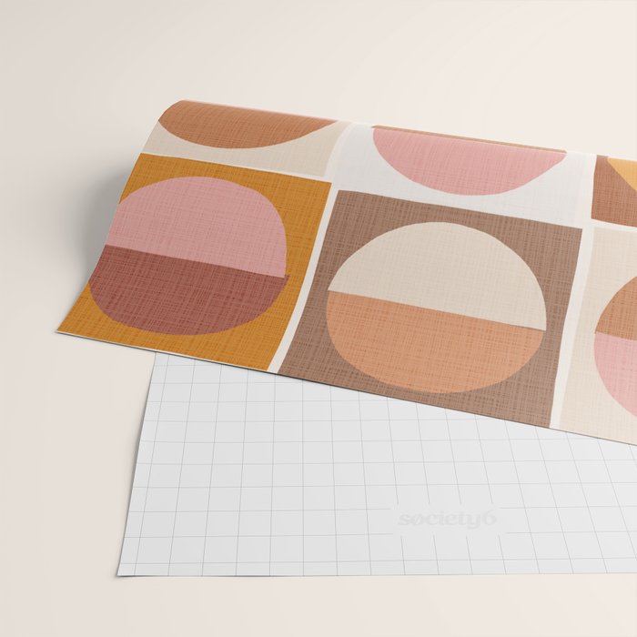 Minimal abstract sun and moon collage Wrapping Paper Gallery Image 2