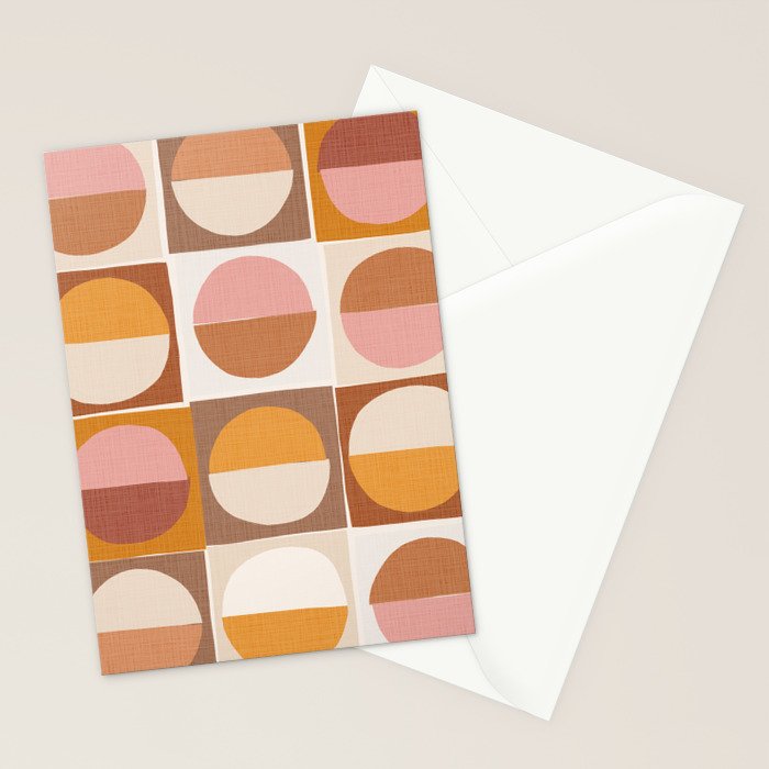 Minimal abstract sun and moon collage Stationery Card Gallery Image 2