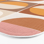 Minimal abstract sun and moon collage Bath Mat Gallery Image 3