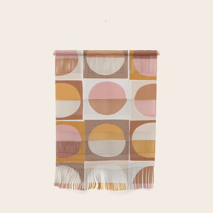 Minimal abstract sun and moon collage Wall Hanging Gallery Image 1