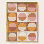 Minimal abstract sun and moon collage Serving Tray Gallery Image 1