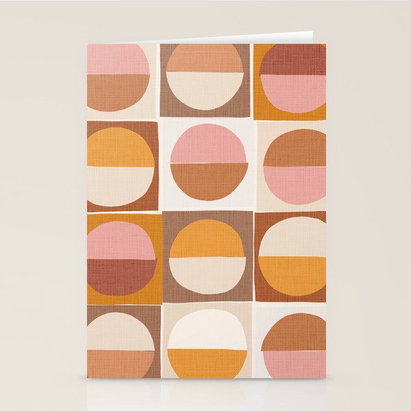 Minimal abstract sun and moon collage Stationery Card Gallery Image 1