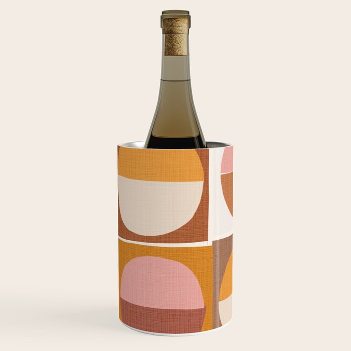 Minimal abstract sun and moon collage Wine Chiller Gallery Image 2