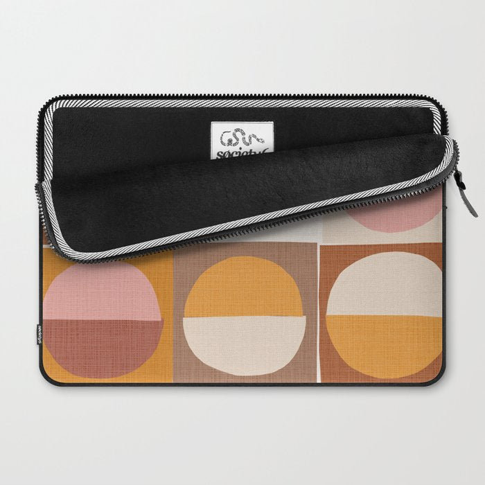 Minimal abstract sun and moon collage Laptop Sleeve Gallery Image 2