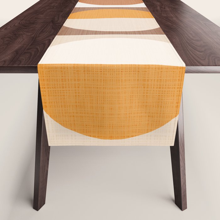 Minimal abstract sun and moon collage Table Runner Gallery Image 1