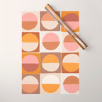 Minimal abstract sun and moon collage Wrapping Paper Gallery Image 1
