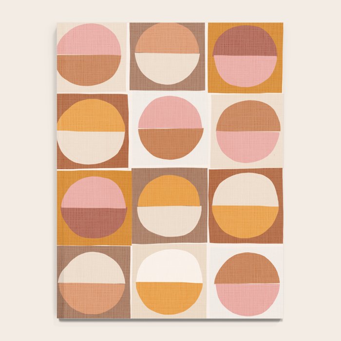 Minimal abstract sun and moon collage Notebook Gallery Image 4