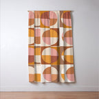 Minimal abstract sun and moon collage Window Curtain Gallery Image 3