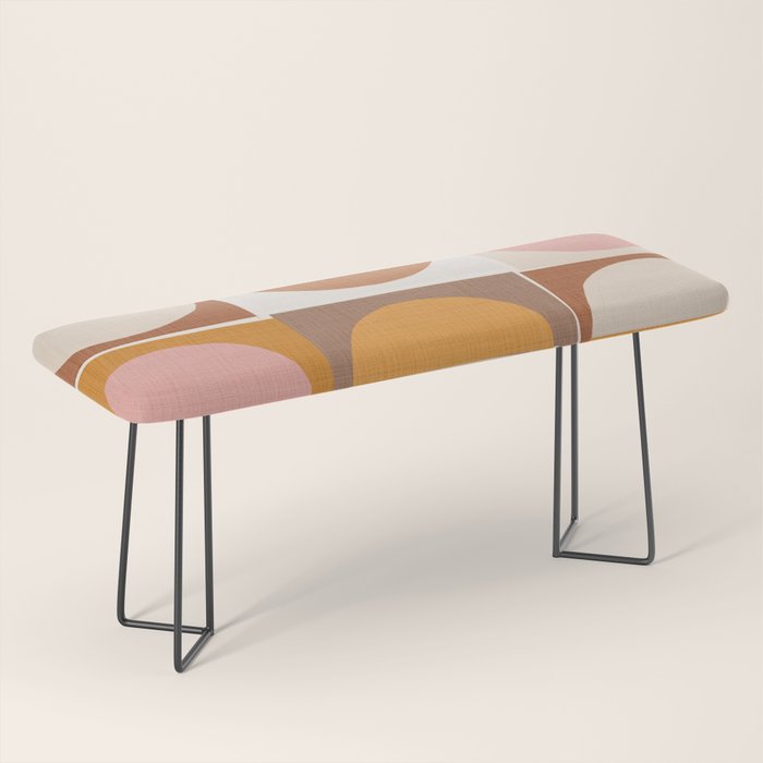 Minimal abstract sun and moon collage Bench Gallery Image 1