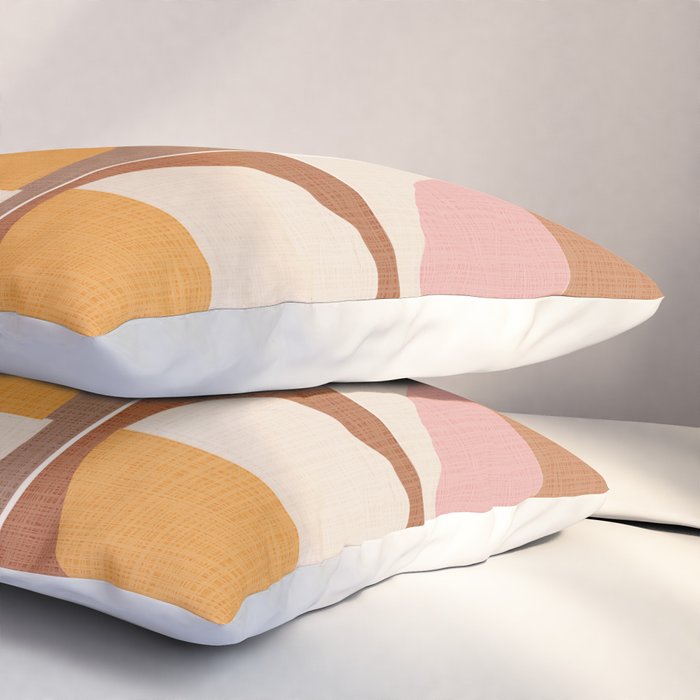 Minimal abstract sun and moon collage Pillow Sham Gallery Image 3