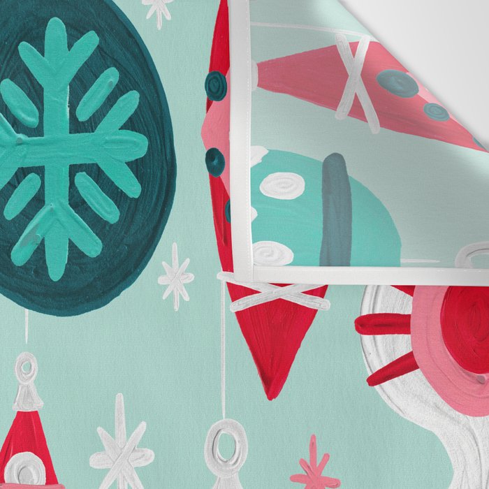 Christmas Ornaments - Mint Palette Wall Tapestry Gallery Image 3