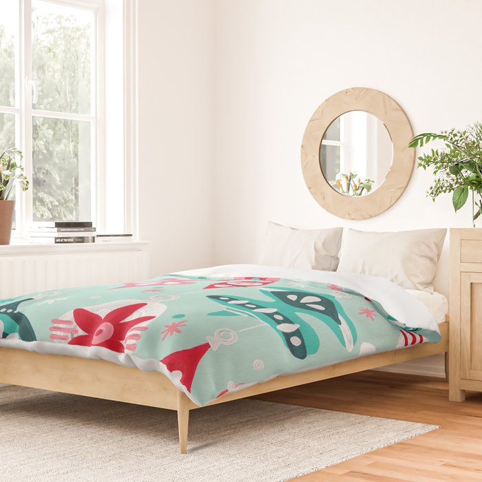 Christmas Ornaments - Mint Palette Duvet Cover Gallery Image 2