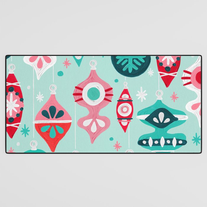 Christmas Ornaments - Mint Palette Desk Mat Gallery Image 3