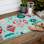 Christmas Ornaments - Mint Palette Outdoor Rug Gallery Image 2