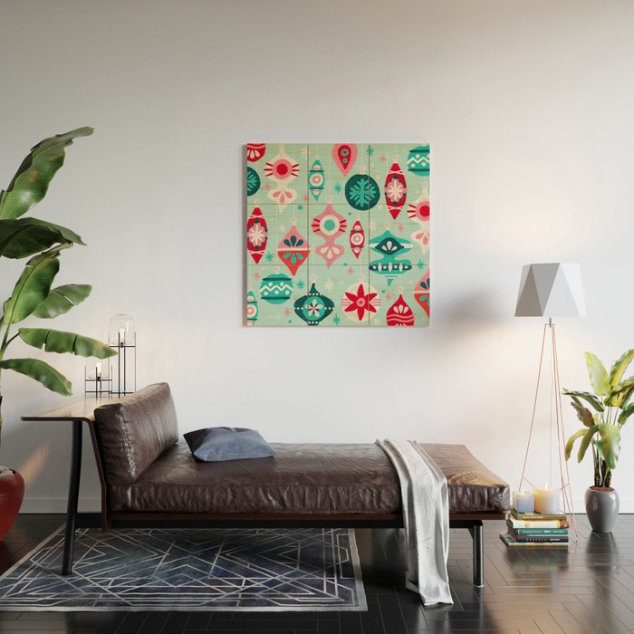 Christmas Ornaments - Mint Palette Wood Wall Art Gallery Image 2