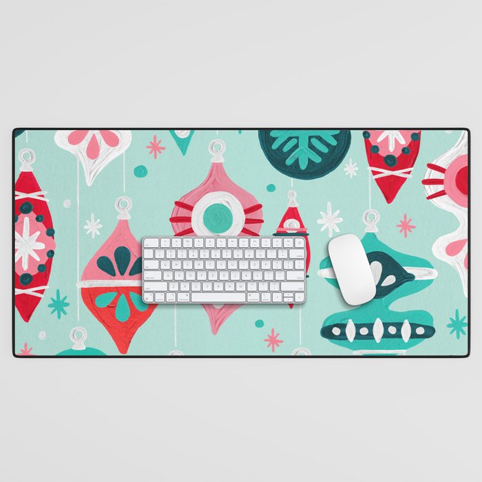 Christmas Ornaments - Mint Palette Desk Mat Gallery Image 1