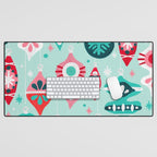 Christmas Ornaments - Mint Palette Desk Mat Gallery Image 1