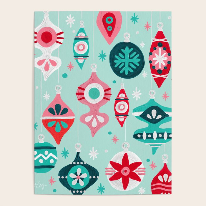 Christmas Ornaments - Mint Palette Poster Gallery Image 4