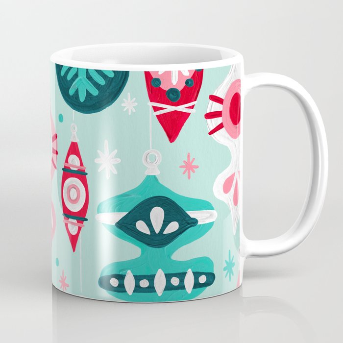 Christmas Ornaments - Mint Palette Coffee Mug Gallery Image 1