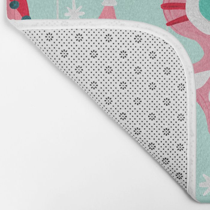 Christmas Ornaments - Mint Palette Bath Mat Gallery Image 2