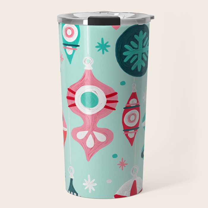 Christmas Ornaments - Mint Palette Travel Mug Gallery Image 1