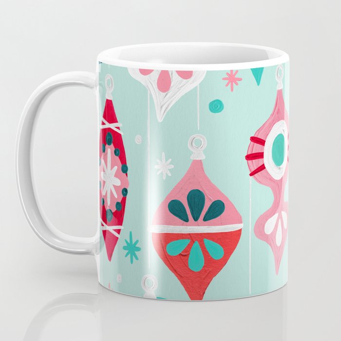 Christmas Ornaments - Mint Palette Coffee Mug Gallery Image 3