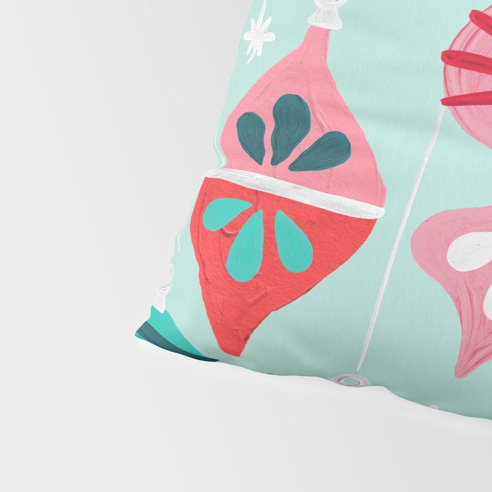 Christmas Ornaments - Mint Palette Pillow Sham Gallery Image 4