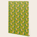 Pink Daisy Pattern - Green Wallpaper Gallery Image 2
